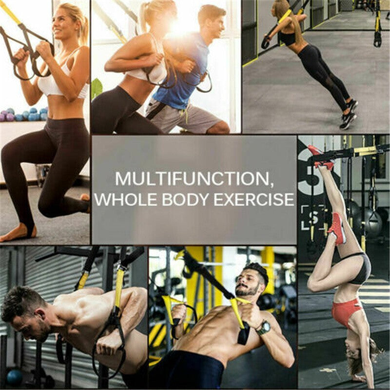 Home Gym Suspension Resistance Strength Training Fitness Straps Workout Trainer
