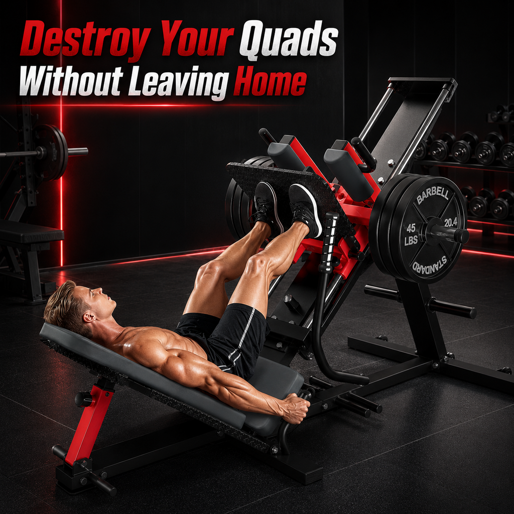 Hack Squat Leg Press Machine 2-in-1 Plate Loaded Home Gym Equipment 1400LB