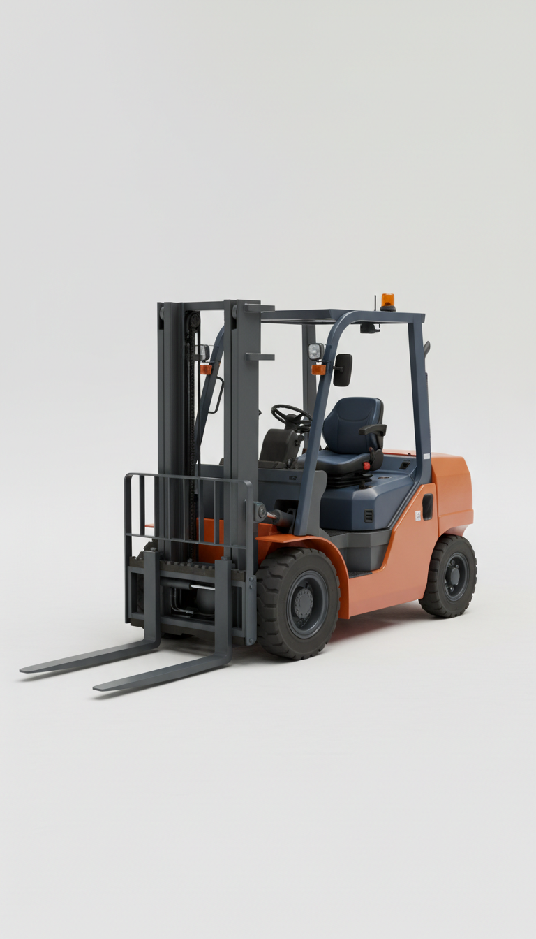 Heavy-Duty Forklift with Reinforced Mast