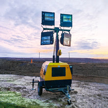 9m Mobile LED Lighting Tower – 360° Telescopic Mast