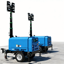 9m Mobile LED Lighting Tower – 360° Telescopic Mast
