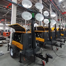 9m Mobile LED Lighting Tower – 360° Telescopic Mast