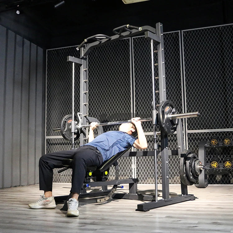 Wholesale Multifunctional Power Cage Squat Rack Smith Machine Gym Equipment for Body Building Benches & Racks