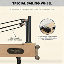 2026 Durable Wooden Pilates Reformer Home Gym Equipment Foldable Beech Oak Wood Accessories for Body Fitness