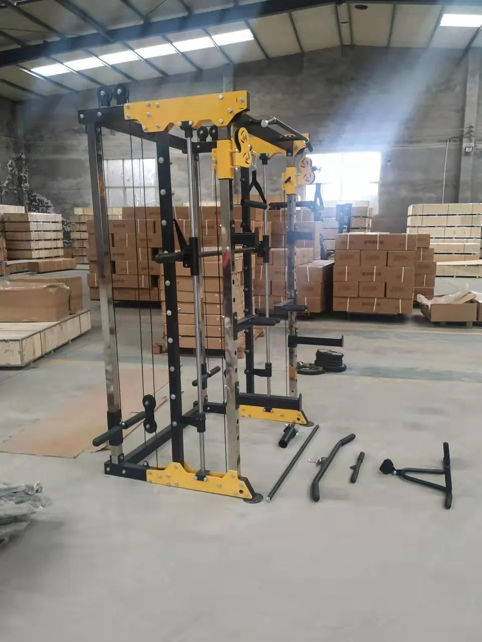 IN STOCK Gym Equipment Home Fitness Accessories Multi-function Power Rack Smith Machine Squat Rack DY-6002