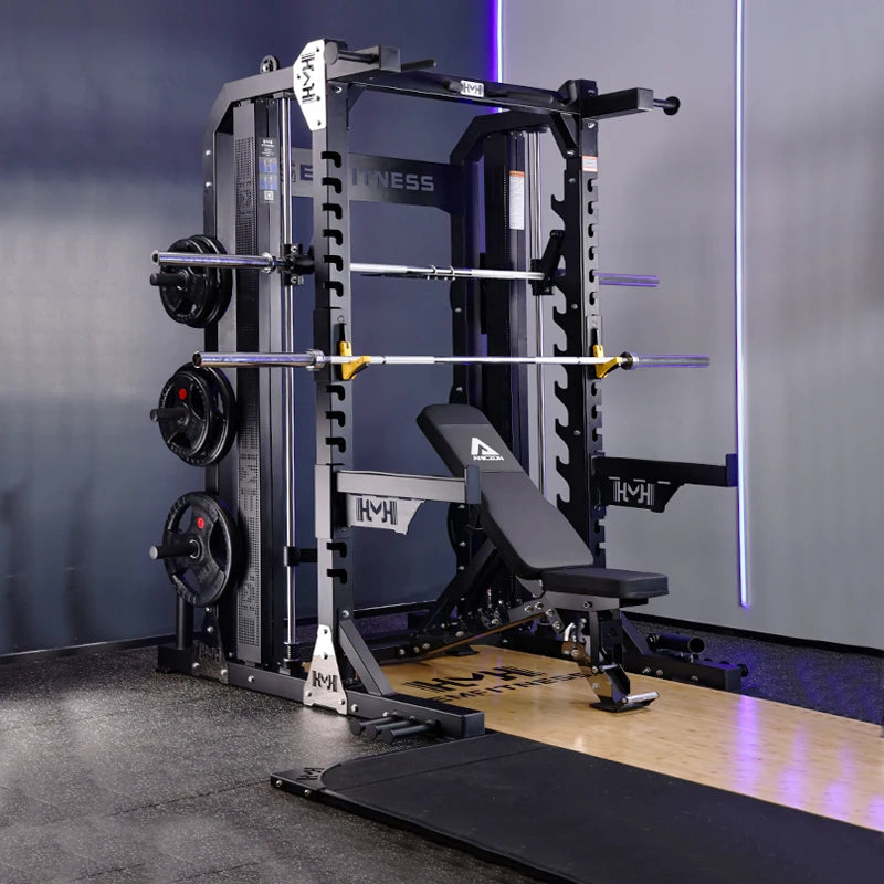 Commercial Fitness Gym Equipment Adjustable Workout Power Rack Squat Wholesale Metal Strength Training Adjustable Workout
