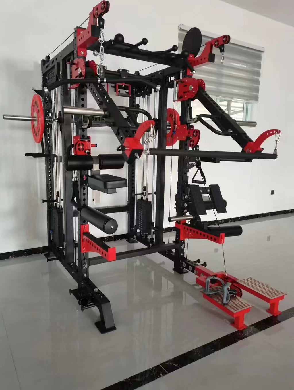 Customization Multiple Functional Commercial Fitness Gym Equipment Cable Machine Strength Training Squat Rack