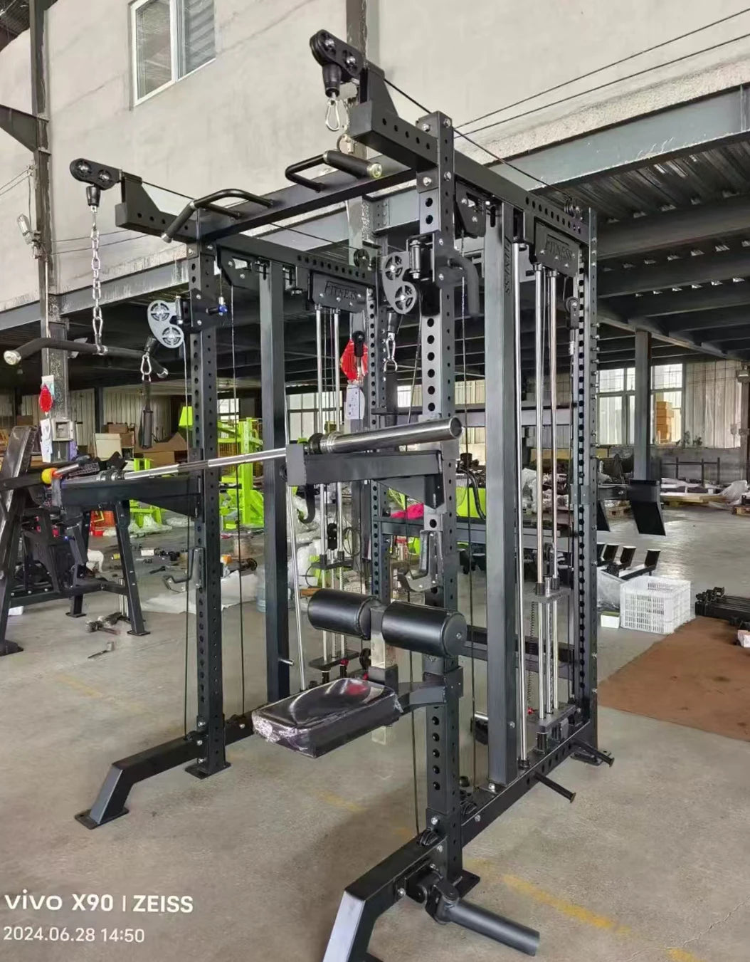 Commercial Gym Equipment Smith Machine Multi Functional Power Squat Rack Cable Machine