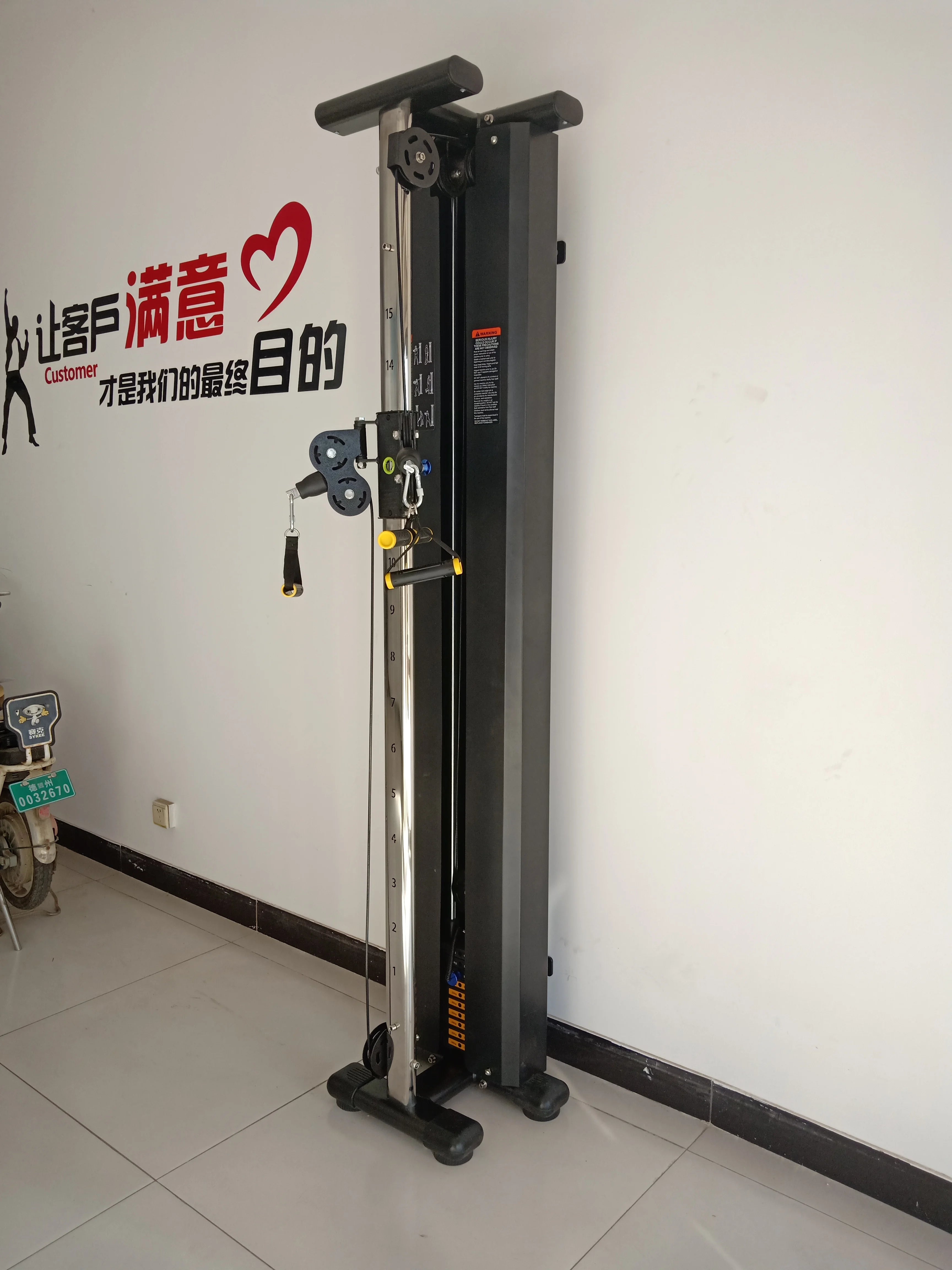 Wall Mounted Cable Training Machine Single Cable  Crossover Home Gym Equipment