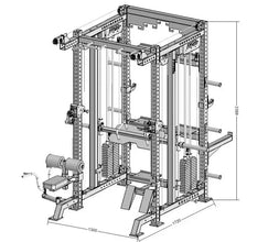 Customization Multiple Functional Commercial Fitness Gym Equipment Cable Machine Strength Training Squat Rack