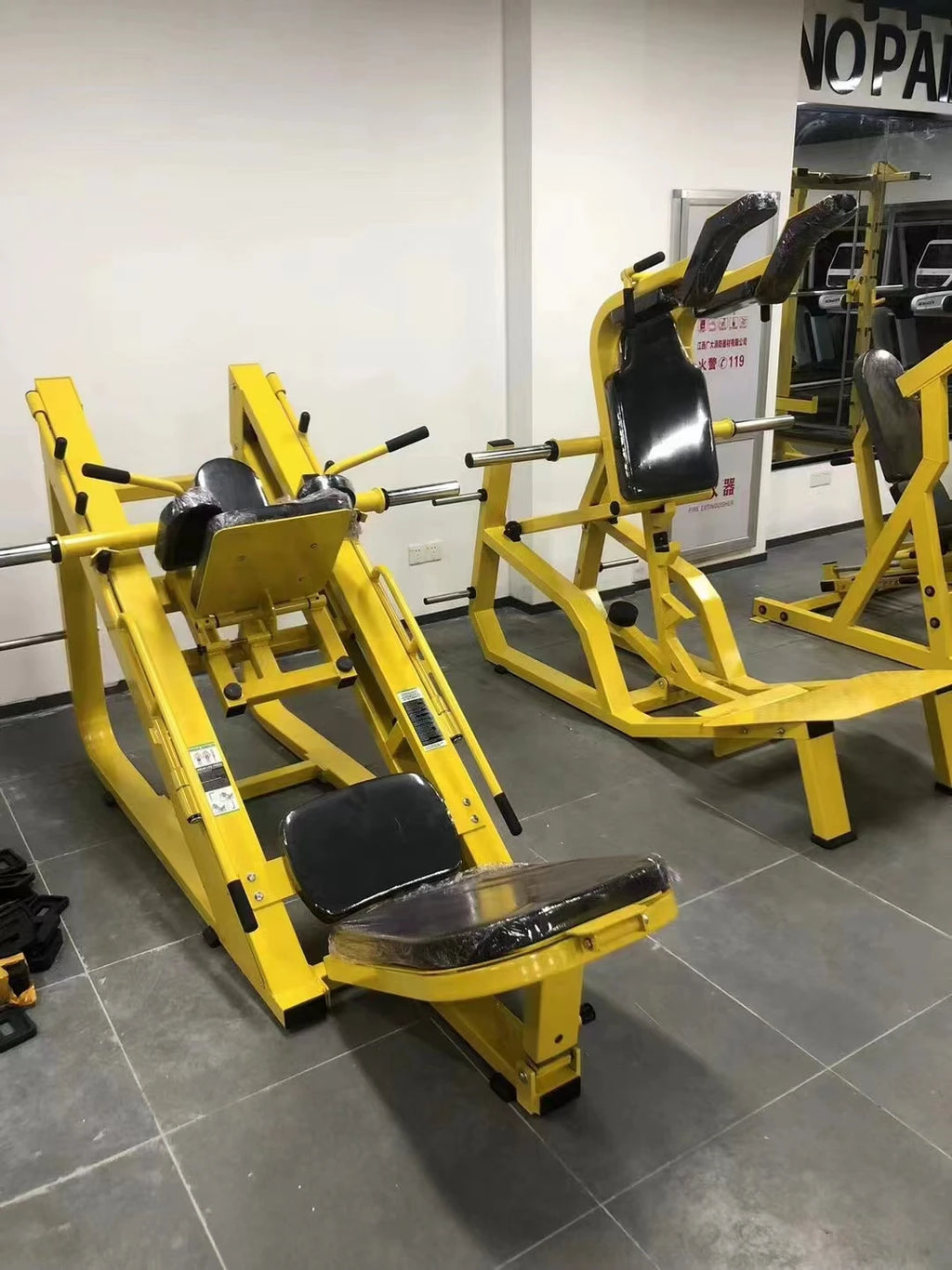 Dinuo Commercial Gym Equipment Leg Press Hack Squat Bodybuilding Plate Loaded 45 Degree Leg Press Hack Squat Trainer