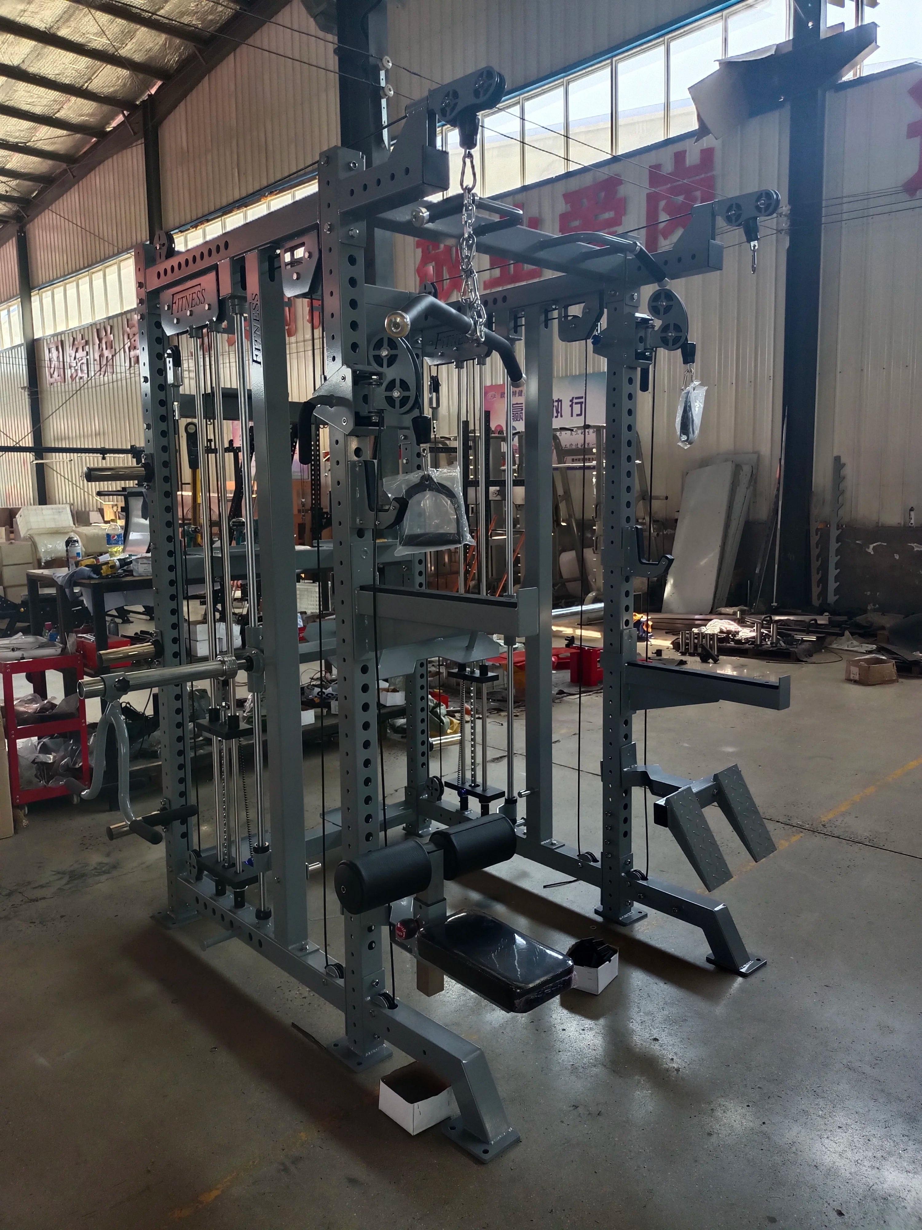 Customization Multiple Functional Commercial Fitness Gym Equipment Cable Machine Strength Training Squat Rack