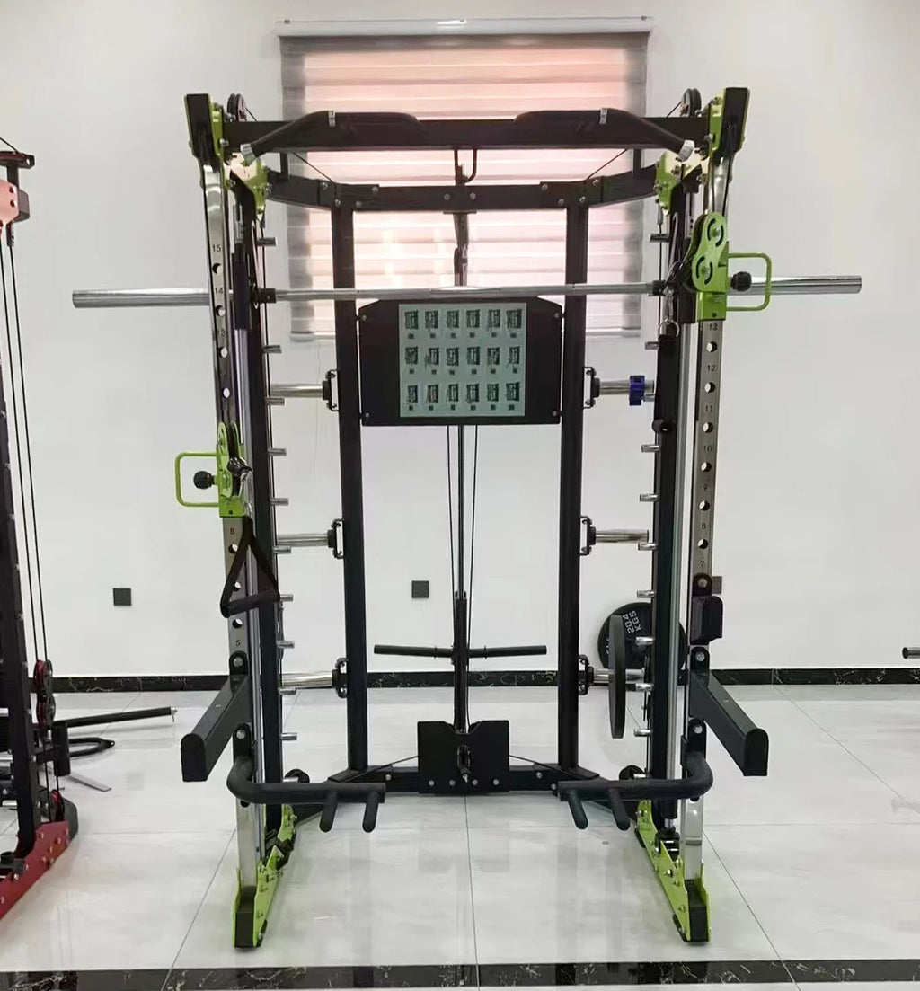 Commercial Gym Equipment Smith Machine Multi Functional Power Squat Rack Cable Machine
