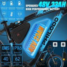 EU UK Warehouse PHILODO  26inch AWD Fat Tire Dual Motor E Bike 2000w 35MPH Electric Bicycles 21 Speed  Electric Bike for Adults