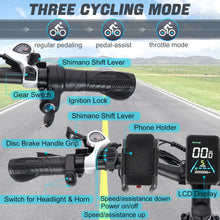 EU UK Warehouse PHILODO  26inch AWD Fat Tire Dual Motor E Bike 2000w 35MPH Electric Bicycles 21 Speed  Electric Bike for Adults