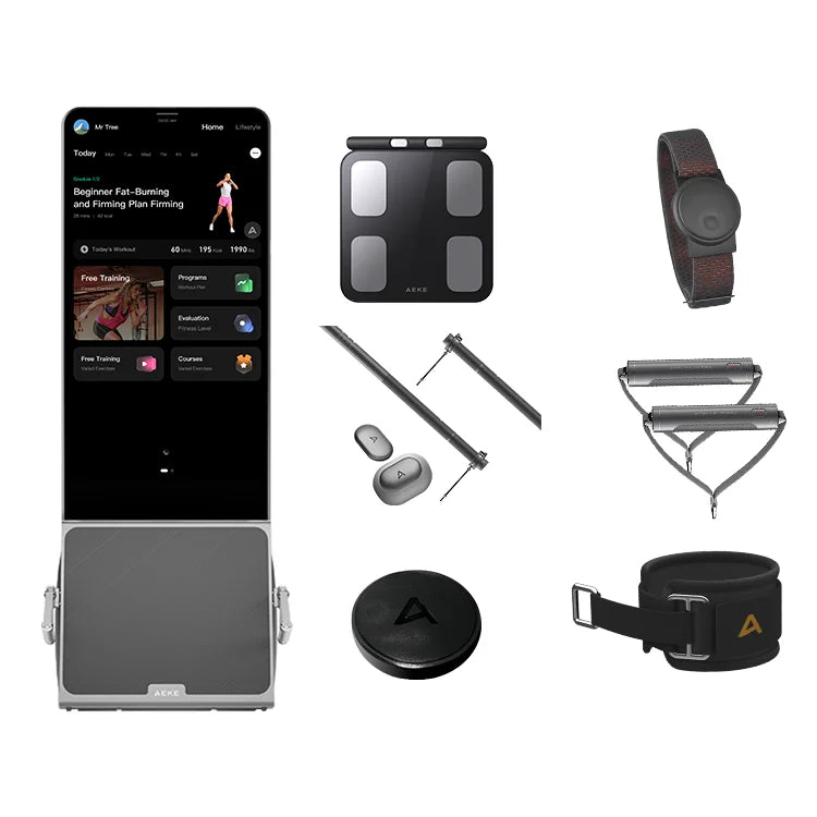 Luxury Aesthetic AEKE K1 Commercial Grade Smart Home Gym Equipment Aluminum Alloy Construction for Core Muscle