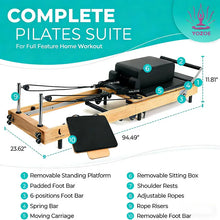 2026 Durable Wooden Pilates Reformer Home Gym Equipment Foldable Beech Oak Wood Accessories for Body Fitness