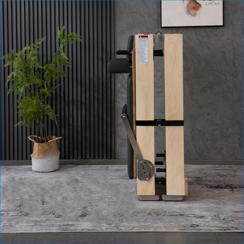 2026 Durable Wooden Pilates Reformer Home Gym Equipment Foldable Beech Oak Wood Accessories for Body Fitness