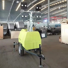 Diesel Generator Mobile Lighting Tower with LED Lamps and Towable Trailer for Mining Construction Road Work Use