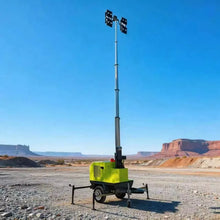 Trailer Mounted Mobile Lighting Tower Diesel Generator LED Light Tower for Road Repair Mining and Job Site Work