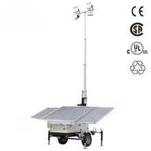 Solar Mobile Lighting Tower Trailer Mounted Portable LED Light Tower for Emergency Road Repair