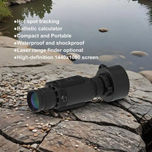 WOLF 3C Clip-On Thermal Scope 384x288 (50Hz) with Laser Rangefinder 3-in-1 Infrared Night Vision Sight for Outdoor Hunting