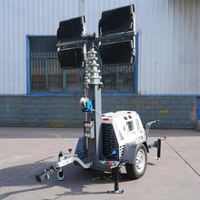 Diesel Generator Mobile Lighting Tower with Towable Trailer and LED Lamps for Construction Mining Road Work Sites