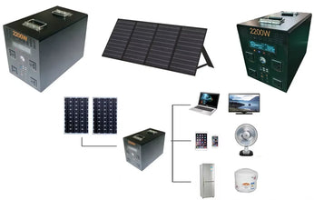 Solar generator 2000W set home off-grid ground-mounted solar power system, portable solar generator set