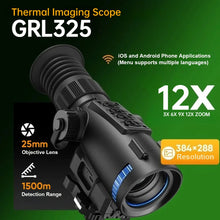 GOYOJO GRL335/GRL335 Thermal Scope for Hunting, 384x288 Thermal Vision Riflescope, Thermal Night Vision Scope with 64GB Storage