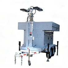 Trailer Mounted Mobile Light Tower with Built In Generator LED Lamps for Night Construction and Road Work Site Use