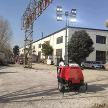 Trailer Mounted Mobile Lighting Tower Diesel Generator LED Light Tower for Road Repair Mining and Job Site Work