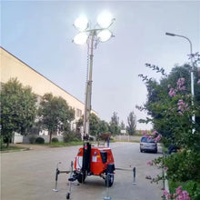 Diesel Generator Mobile Lighting Tower with LED Lamps and Towable Trailer for Mining Construction Road Work Use