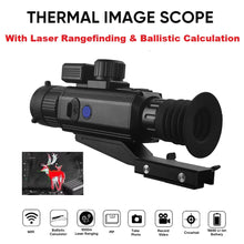 640x512 Thermal Imaging Scope with 50mm Lens, 50Hz, IP66 & Wi-Fi, Built-in Laser Rangefinder Ballistic Calculator Thermal Sight