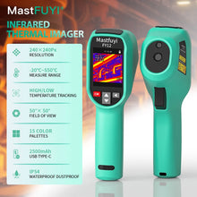 MASTFUYI FY12 Handheld Thermal Imager -20~550°C 15 False Color Non-contact Temperature Measurement 50×50° Large Field of View