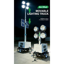 Diesel Mobile Lighting Tower with Hydraulic Mast Towable Trailer for Road Construction Mining Night Work Sites
