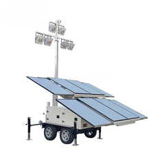 Solar Battery Mobile Light Tower Towable LED Lighting Tower for Remote Job Site Temporary Lighting