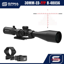 SPINA OPTICS Tricore FFP ED 8-48x56 First Focal Plane Scope Extra-Low Dispersion Glass w Scope mount,300m Remote Hunting
