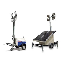 Customized Mobile Solar Lighting Tower Portable Solar LED Lighthouse Tower with Trailer & Battery Storage