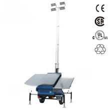 Solar Mobile Lighting Tower Trailer Mounted Portable LED Light Tower for Emergency Road Repair