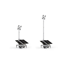 Customized Mobile Solar Lighting Tower Portable Solar LED Lighthouse Tower with Trailer & Battery Storage