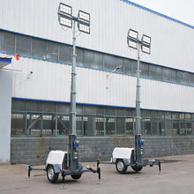 Diesel Generator Mobile Lighting Tower with Towable Trailer and LED Lamps for Construction Mining Road Work Sites