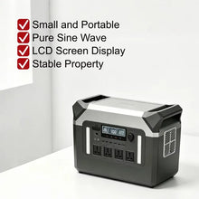 Outdoor Portable Power Station 3000W Solar Generator LiFePO4 Battery Emergency Power Supply with Flashlight for Camping RV Car