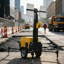 Portable Generator Mobile Light Tower with Towable Trailer for Emergency Lighting Road Repair and Mining Work Use