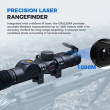 Long Range Thermal Scope with Built-in Laser Rangefinder New Video Record Wireless APP for Rifle Hunting in Day and Night 1300m