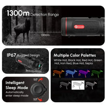 Guide 400x300 Thermal Imager Monocular with 1300m Detection Range, 5H Battery & IP67 for Hunting/Night Wildlife Observation