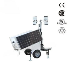 Solar Mobile Lighting Tower Trailer Mounted Portable LED Light Tower for Emergency Road Repair