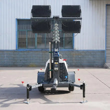 Diesel Generator Mobile Lighting Tower with Towable Trailer and LED Lamps for Construction Mining Road Work Sites