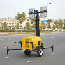 Portable Generator Mobile Light Tower with Towable Trailer for Emergency Lighting Road Repair and Mining Work Use