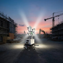 Diesel Mobile Lighting Tower with Hydraulic Mast Towable Trailer for Road Construction Mining Night Work Sites