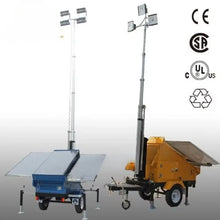 Solar Mobile Lighting Tower Trailer Mounted Portable LED Light Tower for Emergency Road Repair